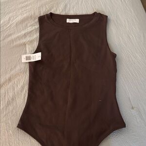 Babaton: Brown Sleeveless Bodysuit